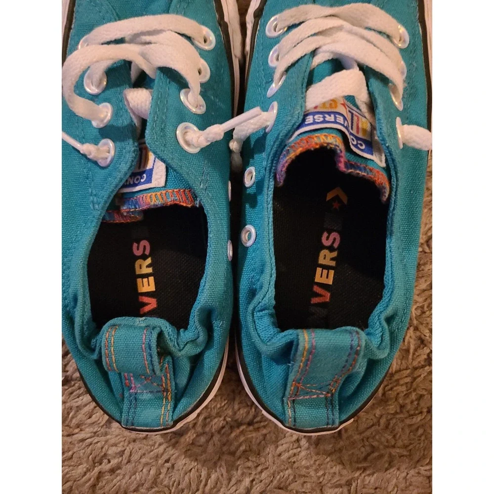 Converse Chuck Taylor All Star Low Top Kids Size 5 Turquoise Blue Sneakers